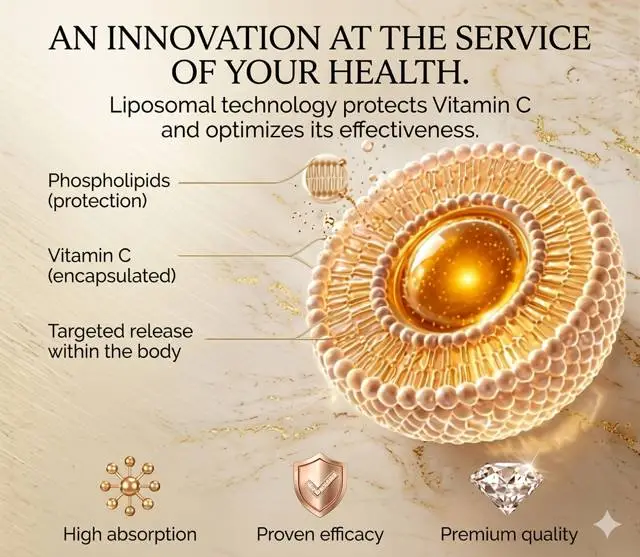 Gélule de vitamine C liposomale — encapsulation phospholipidique avancée